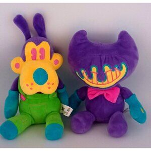 Bendy & Boris The Wolf 10" Plush Toys Glow In The Dark Neon Ink Stuffed Animals